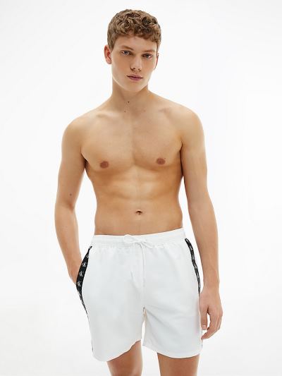 Calvin Klein Fürdőruha HU333119 | Calvin Klein CK One Medium Drawstring Férfi Úszónadrág Fehér